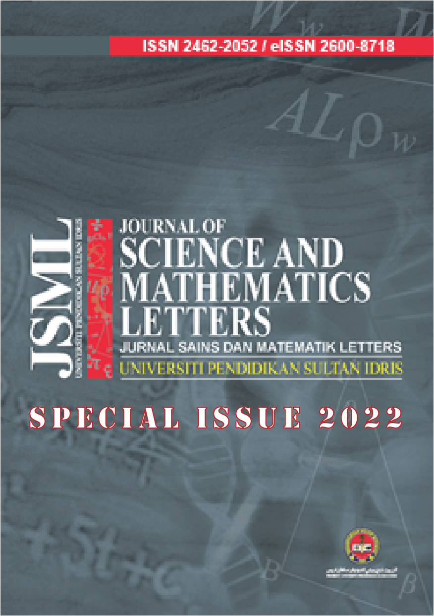 					View Vol. 10 (2022): SPECIAL ISSUE (2022) Journal of Science and Mathematics Letters
				